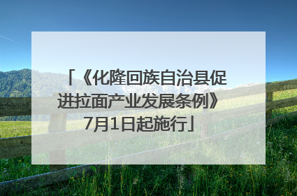 《化隆回族自治县促进拉面产业发展条例》7月1日起施行