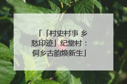 「村史村事 乡愁印迹」纪堂村：侗乡古韵焕新生