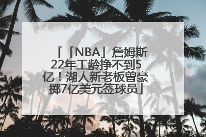 「NBA」詹姆斯22年工龄挣不到5亿！湖人新老板曾豪掷7亿美元签球员