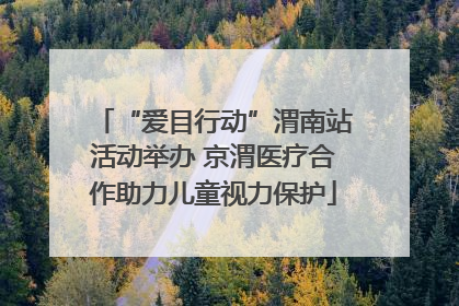 “爱目行动”渭南站活动举办 京渭医疗合作助力儿童视力保护