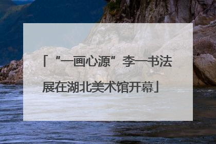 “一画心源”李一书法展在湖北美术馆开幕