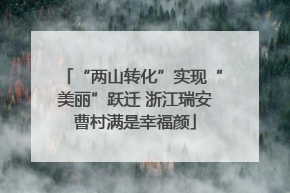 “两山转化”实现“美丽”跃迁 浙江瑞安曹村满是幸福颜