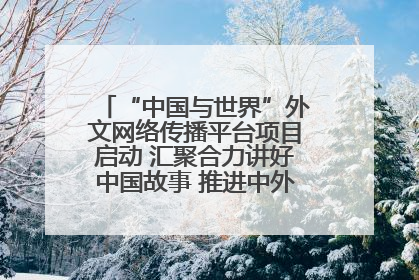 “中国与世界”外文网络传播平台项目启动 汇聚合力讲好中国故事 推进中外文明交流互鉴