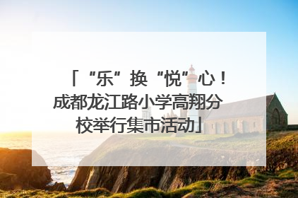 “乐”换“悦”心！成都龙江路小学高翔分校举行集市活动
