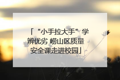 “小手拉大手”学辨优劣 崂山区质量安全课走进校园