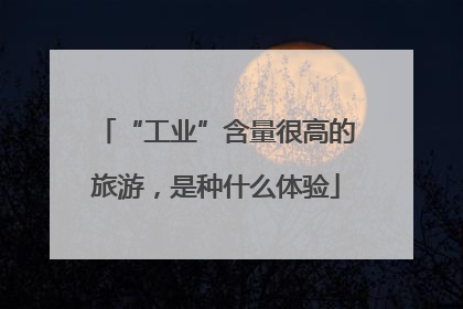 “工业”含量很高的旅游，是种什么体验