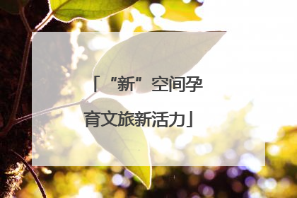 “新”空间孕育文旅新活力