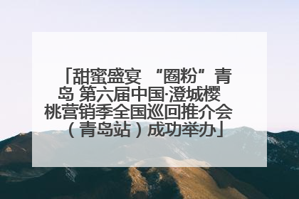 甜蜜盛宴 “圈粉”青岛 第六届中国·澄城樱桃营销季全国巡回推介会（青岛站）成功举办