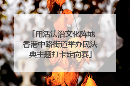 用活法治文化阵地 香港中路街道举办民法典主题打卡定向赛
