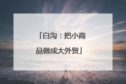 白沟：把小商品做成大外贸