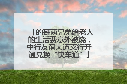 的哥两兄弟给老人的生活费意外被烧，中行友谊大道支行开通兑换“快车道”