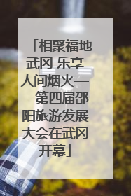 相聚福地武冈 乐享人间烟火——第四届邵阳旅游发展大会在武冈开幕