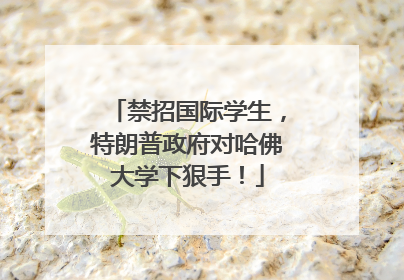 禁招国际学生，特朗普政府对哈佛大学下狠手！