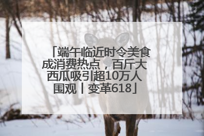 端午临近时令美食成消费热点，百斤大西瓜吸引超10万人围观丨变革618