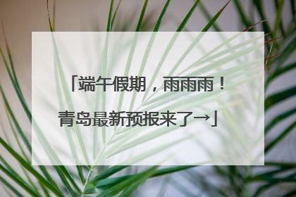 端午假期，雨雨雨！青岛最新预报来了→