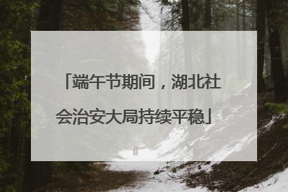 端午节期间，湖北社会治安大局持续平稳