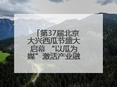 第37届北京大兴西瓜节盛大启幕 “以瓜为媒”激活产业融合发展新动能