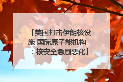 美国打击伊朗核设施 国际原子能机构：核安全急剧恶化