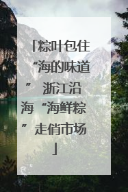 粽叶包住“海的味道” 浙江沿海“海鲜粽”走俏市场