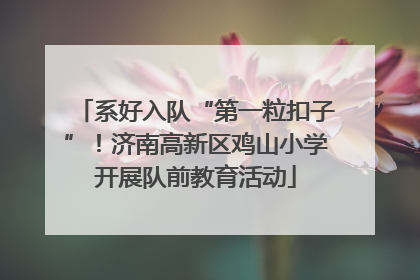 系好入队“第一粒扣子”！济南高新区鸡山小学开展队前教育活动