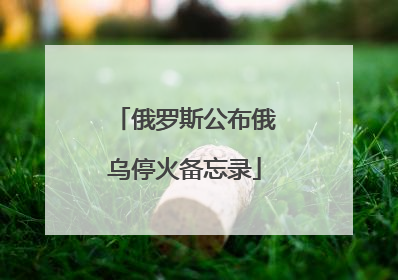 俄罗斯公布俄乌停火备忘录