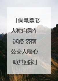 俩耄耋老人独自乘车迷路 济南公交人暖心助其回家