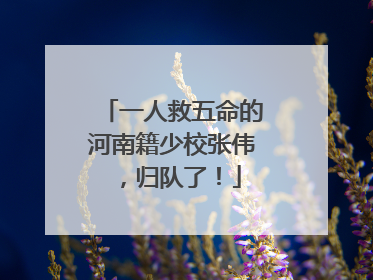 一人救五命的河南籍少校张伟，归队了！