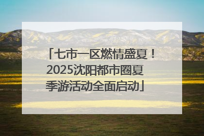 七市一区燃情盛夏！2025沈阳都市圈夏季游活动全面启动