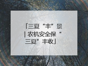三夏“丰”景｜农机安全保“三夏”丰收
