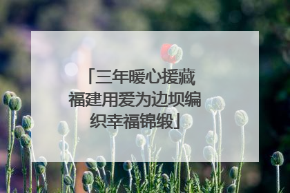 三年暖心援藏 福建用爱为边坝编织幸福锦缎