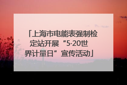 上海市电能表强制检定站开展“5·20世界计量日”宣传活动