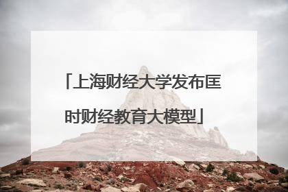 上海财经大学发布匡时财经教育大模型