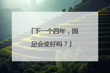 下一个四年，国足会变好吗？