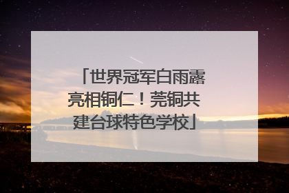 世界冠军白雨露亮相铜仁！莞铜共建台球特色学校
