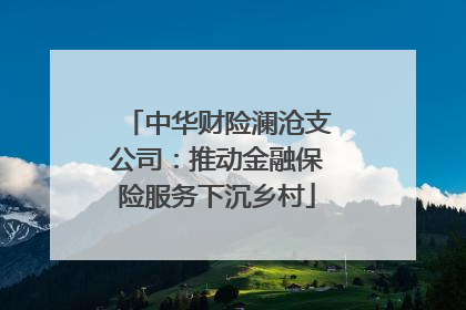 中华财险澜沧支公司：推动金融保险服务下沉乡村