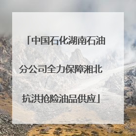 中国石化湖南石油分公司全力保障湘北抗洪抢险油品供应