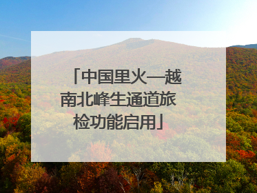 中国里火—越南北峰生通道旅检功能启用