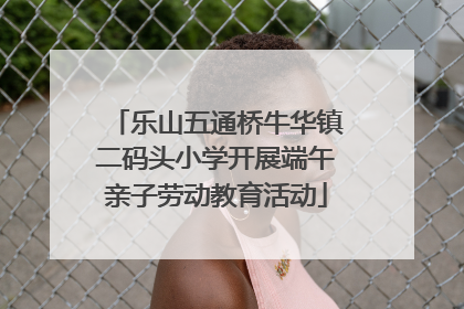 乐山五通桥牛华镇二码头小学开展端午亲子劳动教育活动