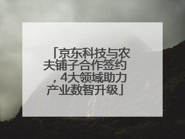 京东科技与农夫铺子合作签约，4大领域助力产业数智升级