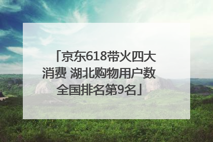 京东618带火四大消费 湖北购物用户数全国排名第9名