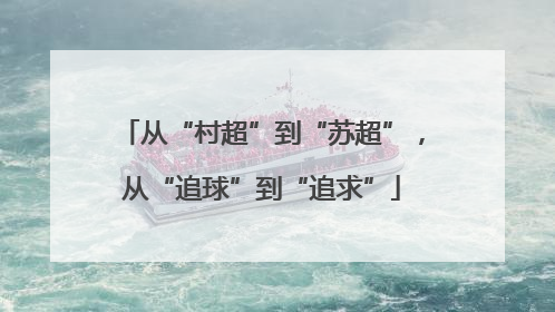 从“村超”到“苏超”，从“追球”到“追求”