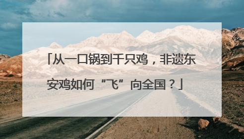 从一口锅到千只鸡，非遗东安鸡如何“飞”向全国？