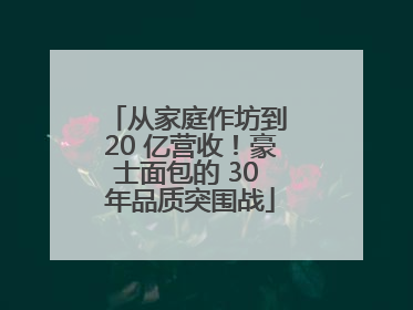 从家庭作坊到 20 亿营收！豪士面包的 30 年品质突围战
