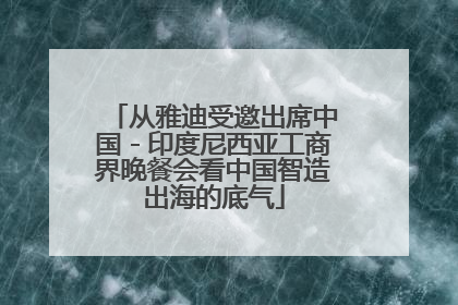 从雅迪受邀出席中国－印度尼西亚工商界晚餐会看中国智造出海的底气