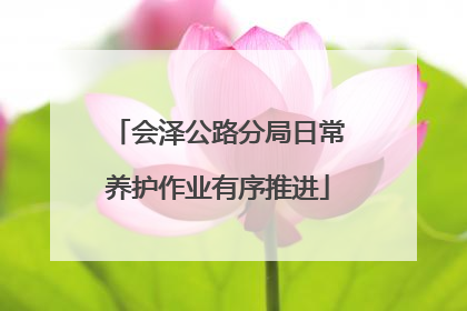 会泽公路分局日常养护作业有序推进
