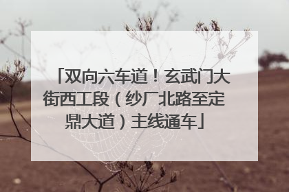 双向六车道！玄武门大街西工段（纱厂北路至定鼎大道）主线通车