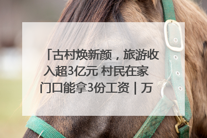 古村焕新颜，旅游收入超3亿元 村民在家门口能拿3份工资｜万千气象看四川