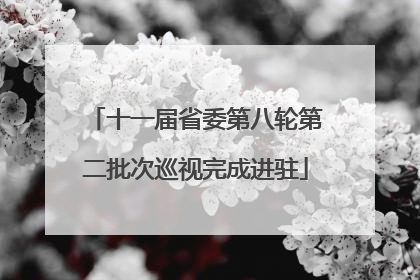 十一届省委第八轮第二批次巡视完成进驻