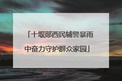 十堰郧西民辅警暴雨中奋力守护群众家园