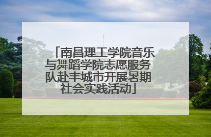 南昌理工学院音乐与舞蹈学院志愿服务队赴丰城市开展暑期社会实践活动